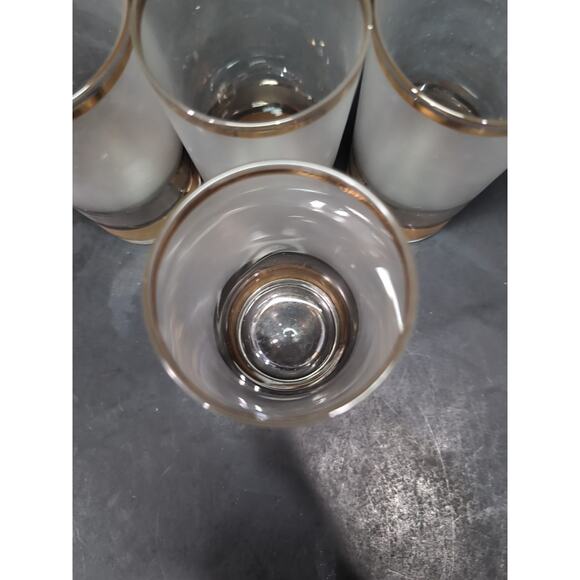 Culver Regency Highball Glasses, Set of 4, VTG MCM Tumblers, 12 Oz Frosted Gold - Picture 6 of 9